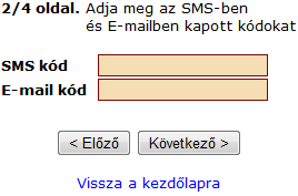 Második oldal (adatok ellenőrzése)